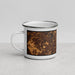 Left View Custom Wilmington Delaware Map Enamel Mug in Ember