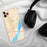Custom Wilmington Delaware Map Phone Case in Watercolor on Table with Black Headphones
