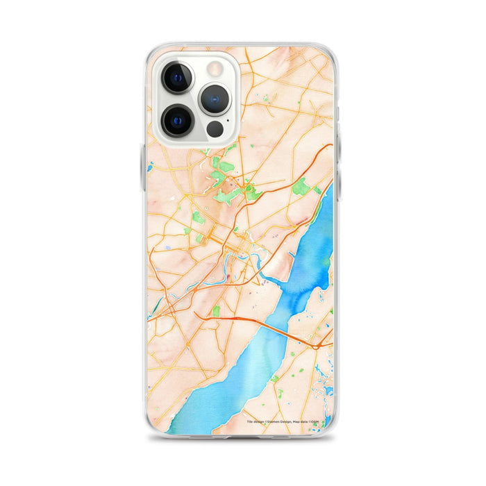 Custom Wilmington Delaware Map iPhone 12 Pro Max Phone Case in Watercolor