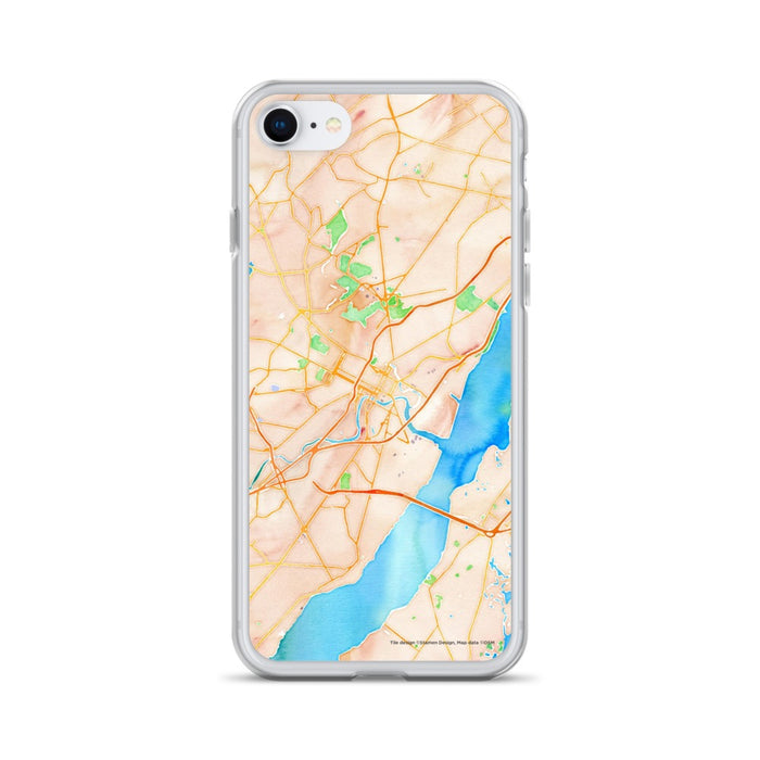 Custom Wilmington Delaware Map iPhone SE Phone Case in Watercolor