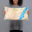 Person holding 20x12 Custom Wilmington Delaware Map Throw Pillow in Watercolor