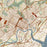 Wilmington Delaware Map Print in Woodblock Style Zoomed In Close Up Showing Details
