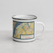 Right View Custom Wilmington Delaware Map Enamel Mug in Woodblock