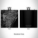 Rendered View of Wilmington North Carolina Map Engraving on 6oz Stainless Steel Flask in Black