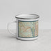 Left View Custom Wilmington North Carolina Map Enamel Mug in Woodblock