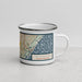 Right View Custom Wilmington North Carolina Map Enamel Mug in Woodblock