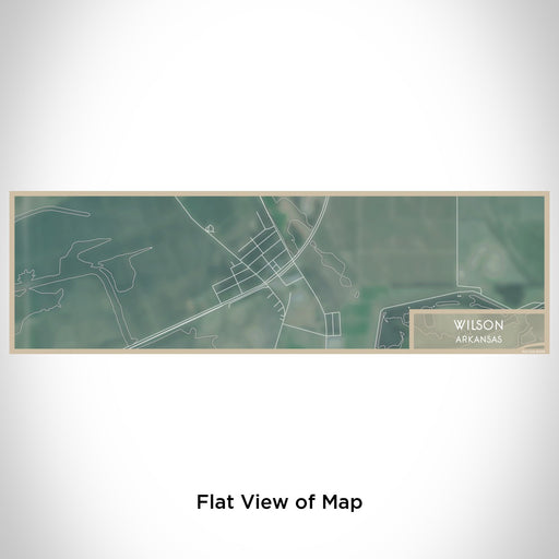 Flat View of Map Custom Wilson Arkansas Map Enamel Mug in Afternoon