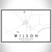 Wilson Arkansas Map Print Landscape Orientation in Classic Style With Shaded Background
