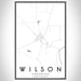 Wilson Arkansas Map Print Portrait Orientation in Classic Style With Shaded Background