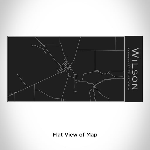 Rendered View of Wilson Arkansas Map Engraving on 17oz Stainless Steel Insulated Cola Bottle in Black