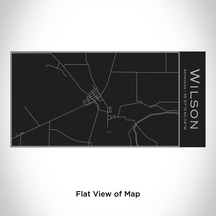 Rendered View of Wilson Arkansas Map Engraving on 17oz Stainless Steel Insulated Cola Bottle in Black