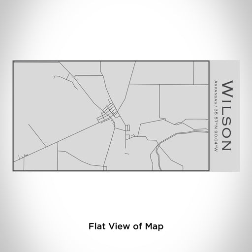 Rendered View of Wilson Arkansas Map Engraving on 17oz Stainless Steel Insulated Cola Bottle
