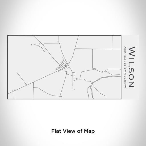 Rendered View of Wilson Arkansas Map Engraving on 17oz Stainless Steel Insulated Cola Bottle in White