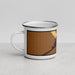 Left View Custom Wilson Arkansas Map Enamel Mug in Ember