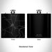 Rendered View of Wilson Arkansas Map Engraving on 6oz Stainless Steel Flask in Black
