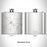 Rendered View of Wilson Arkansas Map Engraving on 6oz Stainless Steel Flask