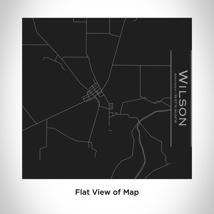 Rendered View of Wilson Arkansas Map Engraving on 17oz Stainless Steel Insulated Tumbler in Black