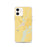 Custom iPhone 12 Wilson Arkansas Map Phone Case in Woodblock