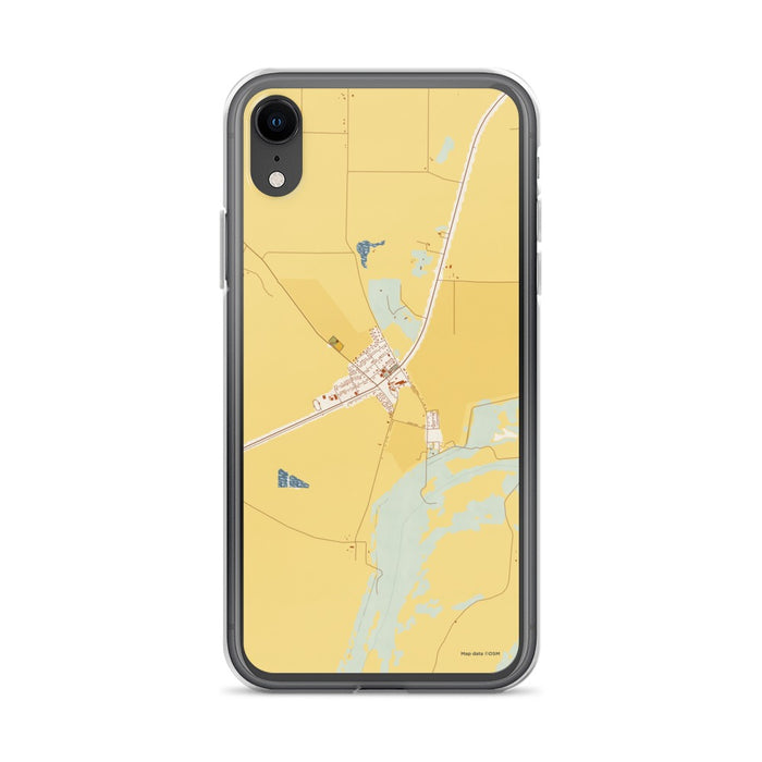 Custom iPhone XR Wilson Arkansas Map Phone Case in Woodblock