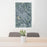 24x36 Wilson North Carolina Map Print Portrait Orientation in Afternoon Style Behind 2 Chairs Table and Potted Plant