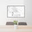 24x36 Wilson North Carolina Map Print Lanscape Orientation in Classic Style Behind 2 Chairs Table and Potted Plant