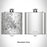 Rendered View of Wilson North Carolina Map Engraving on 6oz Stainless Steel Flask