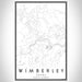 Wimberley Texas Map Print Portrait Orientation in Classic Style With Shaded Background