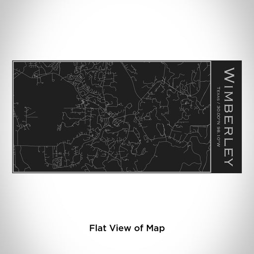 Rendered View of Wimberley Texas Map Engraving on 17oz Stainless Steel Insulated Cola Bottle in Black