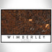 Wimberley Texas Map Print Landscape Orientation in Ember Style With Shaded Background
