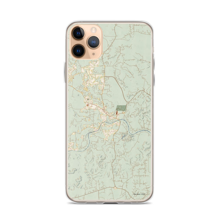 Custom Wimberley Texas Map Phone Case in Woodblock