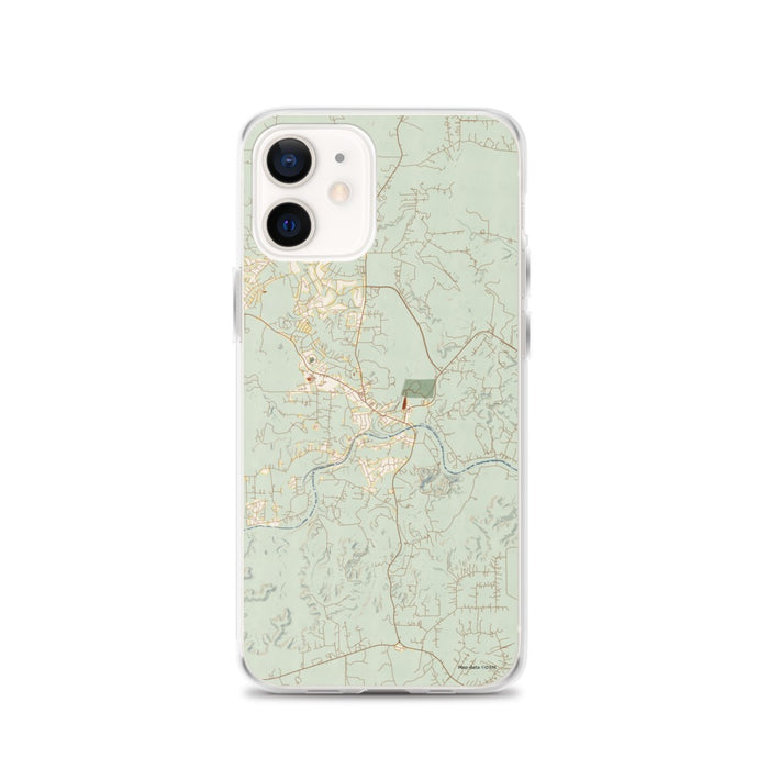 Custom Wimberley Texas Map iPhone 12 Phone Case in Woodblock