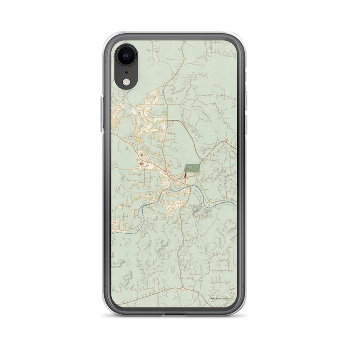 Custom Wimberley Texas Map Phone Case in Woodblock