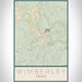 Wimberley Texas Map Print Portrait Orientation in Woodblock Style With Shaded Background