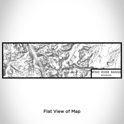 Flat View of Map Custom Wind River Range Wyoming Map Enamel Mug in Classic