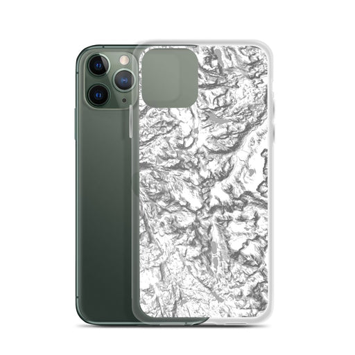 Custom Wind River Range Wyoming Map Phone Case in Classic on Table with Laptop and Plant