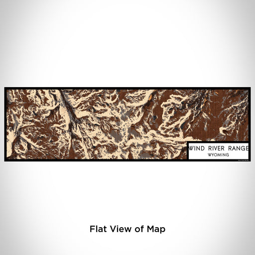 Flat View of Map Custom Wind River Range Wyoming Map Enamel Mug in Ember