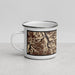 Left View Custom Wind River Range Wyoming Map Enamel Mug in Ember