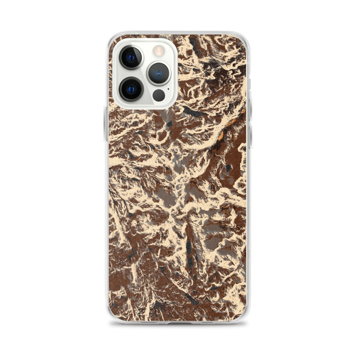 Custom Wind River Range Wyoming Map iPhone 12 Pro Max Phone Case in Ember