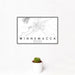 12x18 Winnemucca Nevada Map Print Landscape Orientation in Classic Style With Small Cactus Plant in White Planter