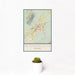 12x18 Winnemucca Nevada Map Print Portrait Orientation in Woodblock Style With Small Cactus Plant in White Planter