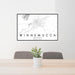 24x36 Winnemucca Nevada Map Print Lanscape Orientation in Classic Style Behind 2 Chairs Table and Potted Plant