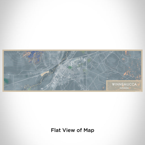Flat View of Map Custom Winnemucca Nevada Map Enamel Mug in Afternoon