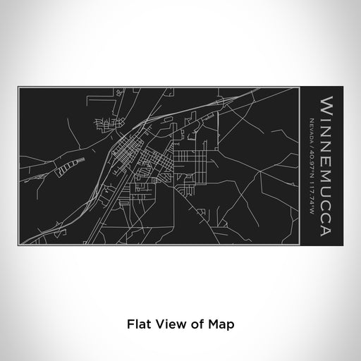 Rendered View of Winnemucca Nevada Map Engraving on 17oz Stainless Steel Insulated Cola Bottle in Black
