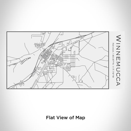 Rendered View of Winnemucca Nevada Map Engraving on 17oz Stainless Steel Insulated Cola Bottle in White