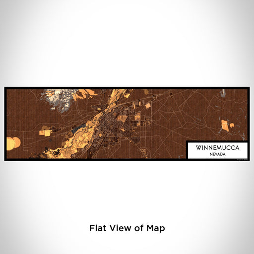 Flat View of Map Custom Winnemucca Nevada Map Enamel Mug in Ember