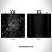 Rendered View of Winnemucca Nevada Map Engraving on 6oz Stainless Steel Flask in Black