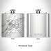 Rendered View of Winnemucca Nevada Map Engraving on 6oz Stainless Steel Flask