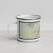 Left View Custom Winnemucca Nevada Map Enamel Mug in Woodblock