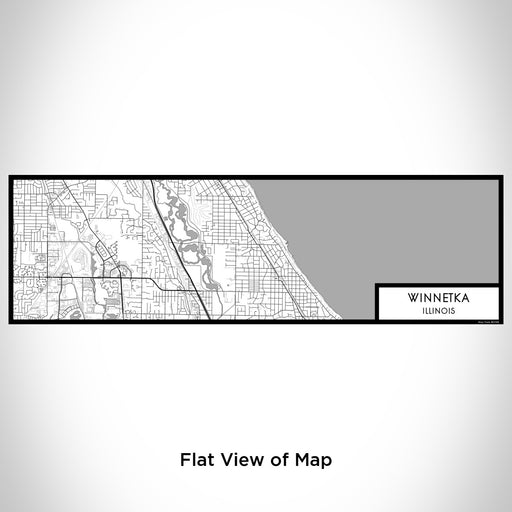 Flat View of Map Custom Winnetka Illinois Map Enamel Mug in Classic