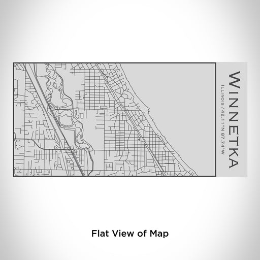 Rendered View of Winnetka Illinois Map Engraving on 17oz Stainless Steel Insulated Cola Bottle